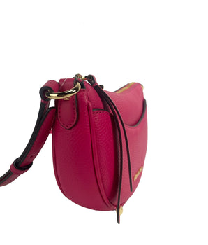Michael Kors Dover Small Pink Half Moon Crossbody Bag Purse