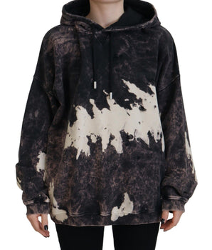 Dsquared² Sudadera con capucha de algodón teñido multicolor