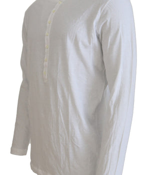 Dsquared² Jersey de manga larga de lino y algodón blanco