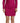 Dsquared² Fuchsia Viscose Long Sleeves Ruched Mini Dress