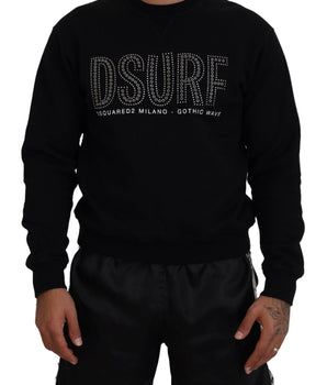 Dsquared² Black Cotton Long Sleeve Pullover Sweater