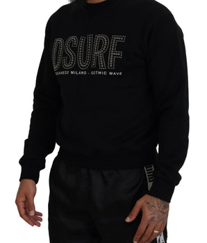 Dsquared² Black Cotton Long Sleeve Pullover Sweater