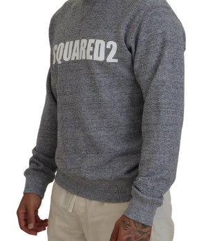 Dsquared² Gray Crystal Embellishment Men Pullover Sweater