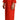 Dsquared² Red Polyester Long Sleeves Pleated Midi Dress