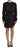 Dsquared² Black Logo Print Long Sleeves A-line Mini Dress Dsquared² 