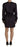 Dsquared² Black Logo Print Long Sleeves A-line Mini Dress Dsquared² 