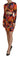 Dsquared² Multicolor Batik Open Belly Long Sleeves Dress Dsquared² 