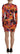 Dsquared² Multicolor Batik Open Belly Long Sleeves Dress Dsquared² 