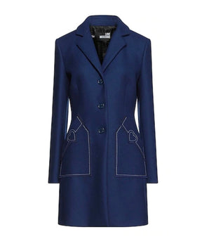 Love Moschino Blue Wool Women's Coat