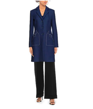 Love Moschino Blue Wool Women's Coat
