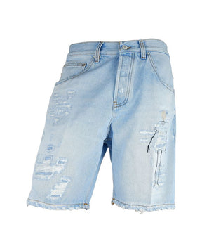 Don The Fuller Blue Cotton Men's Bermuda Shorts