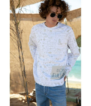 Don The Fuller White Cotton Men Sweater Don The Fuller 