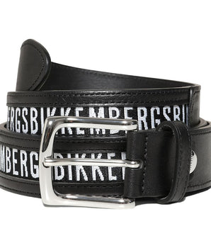 Bikkembergs Black Calfskin Men's Belt