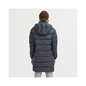 Centogrammi Luxurious Padded Hooded Jacket in Dark Gray