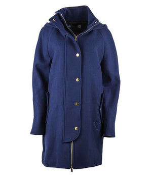 Abrigo de mujer de lana azul Love Moschino