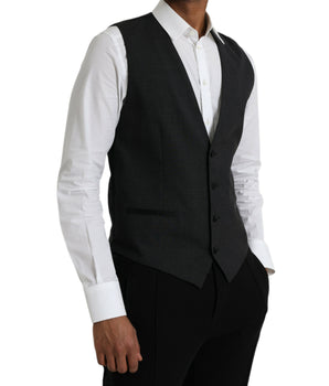 Dolce &amp; Gabbana Vestido Chaleco De Algodón Negro Chaleco Formal