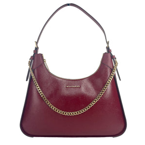 Michael Kors Wilma Large Dark Cherry Chain Shoulder Bag