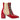 Dolce & Gabbana Red Beige Leather Embellished Mid Calf Boots Shoes