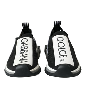 Zapatillas deportivas blancas y negras sin cordones Sorrento de Dolce &amp; Gabbana