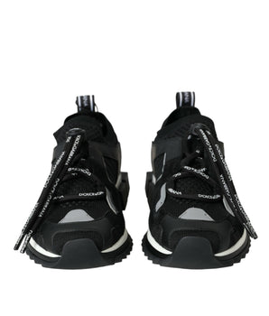 Dolce &amp; Gabbana Black Mesh Sorrento Trekking Sneakers Shoes