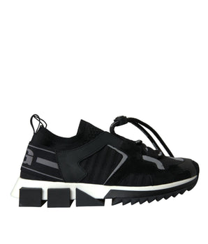 Dolce &amp; Gabbana Black Mesh Sorrento Trekking Sneakers Shoes
