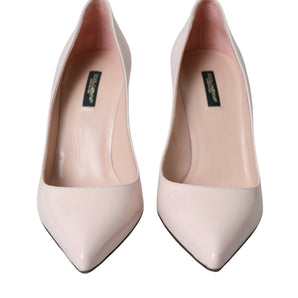 Dolce & Gabbana Light Pink Leather Bellucci Heels Pumps Shoes