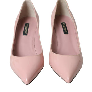 Dolce & Gabbana Light Pink Patent Leather Heels Pumps Shoes