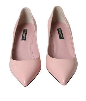 Dolce &amp; Gabbana Light Pink Patent Leather Heels Pumps Shoes