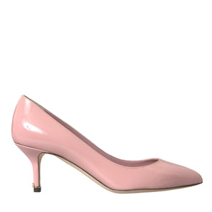 Dolce & Gabbana Light Pink Patent Leather Heels Pumps Shoes