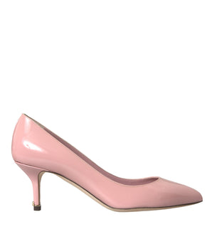 Dolce &amp; Gabbana Light Pink Patent Leather Heels Pumps Shoes