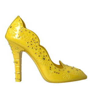 Dolce & Gabbana Yellow Crystal CINDERELLA Heels Pumps Shoes