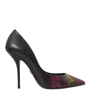 Dolce & Gabbana Multicolor Exotic Leather Heels Pumps Shoes