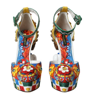 Dolce &amp; Gabbana Sandalias con adornos Carretto multicolor Zapatos