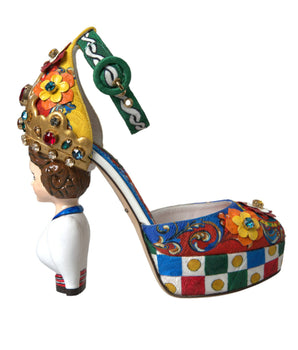 Dolce &amp; Gabbana Sandalias con adornos Carretto multicolor Zapatos