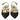 Dolce & Gabbana Black Leather Faux Pearls Slingbacks Shoes