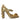 Dolce & Gabbana Gold Leather Crystal Mary Janes Pumps Shoes