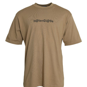 Balenciaga Brown Cotton Symbolic Jersey Vintage Crew Neck T-shirt