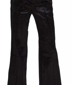 Dsquared² Black Viscose Super Flare High-Waisted Pants