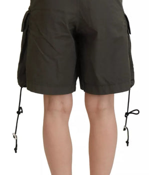 Dsquared² Green High Waist Cargo Bermuda Women Shorts