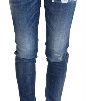 Dsquared² Blue Icon Low Waist Skinny Jennifer Denim Jeans