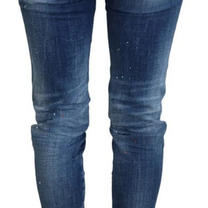 Dsquared² Blue Icon Low Waist Skinny Jennifer Denim Jeans