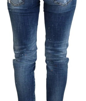 Dsquared² Blue Icon Low Waist Skinny Jennifer Denim Jeans