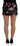 Dsquared² Black Floral Embroidery Mid Waist A-line Mini Skirt Dsquared² 