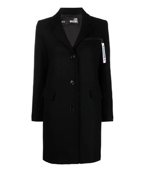 Love Moschino Chaquetas y abrigo de lana negro