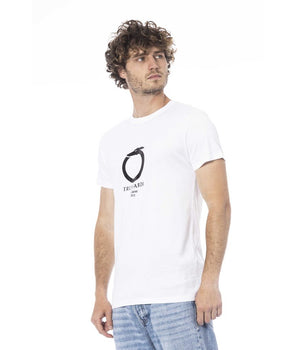 Trussardi Beachwear White Cotton T-Shirt