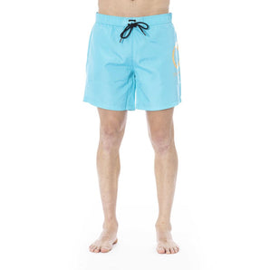 Trussardi Beachwear Light Blue Polyester Swimwear