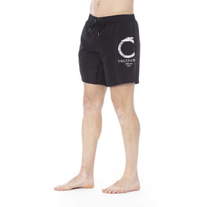 Trussardi Beachwear Black Polyester Swimwear