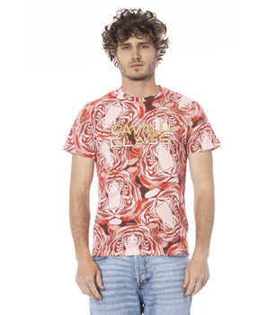Cavalli Class Red Cotton Men T-Shirt