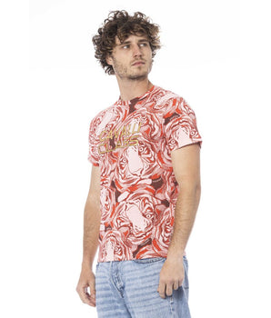 Cavalli Class Red Cotton Men T-Shirt