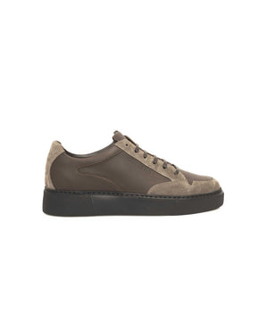 Cerruti 1881 Beige Leather Men Sneaker